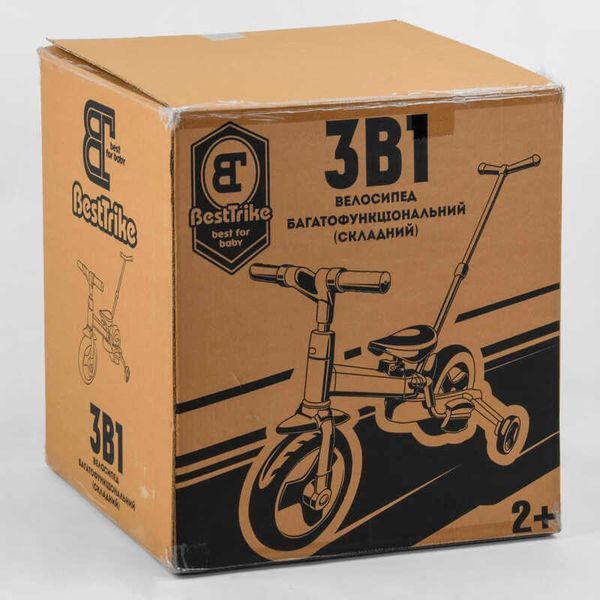 Велосипед-трансформер Best Trike 23031 (1) колеса PU 10'', родительская ручка, съемные педали 105223 фото