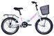 Велосипед сталь 20 Formula SMART Vbr рама-13" білий з багажником задн St з корзиною Pl з крилом St OPS-FR-20-099 фото