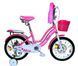 Велосипед 2-х колесный 14" "Corso Nice" NC-14912 стальная рама, дисковые тормоза, доп. колеса, колокольчик, корзина 194014 фото
