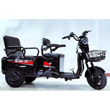 Електричний трицикл Corso &laquo;SIG-10 MAX&raquo; SM-907410 двигун 1200W, акумулятор графеновий 72V/36Ah, колеса 300-10 190737 фото