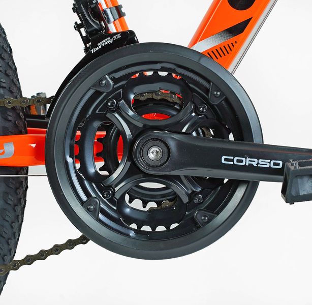 Велосипед Corso «GRAVITY» 24" дюйма GR-24763 (1) рама алюминиевая 12’’, оборудование Shimano 21 скорость 147753 фото