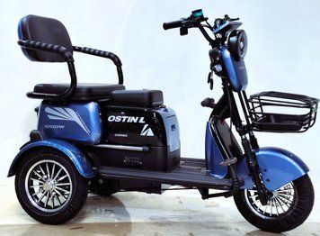 Электрический трицикл Corso &laquo;Ostin L&raquo; NL-329144, двигатель 1200W, аккумулятор 72V/24Ah литий-железно-фосфатный, колеса 300-10 191594 фото