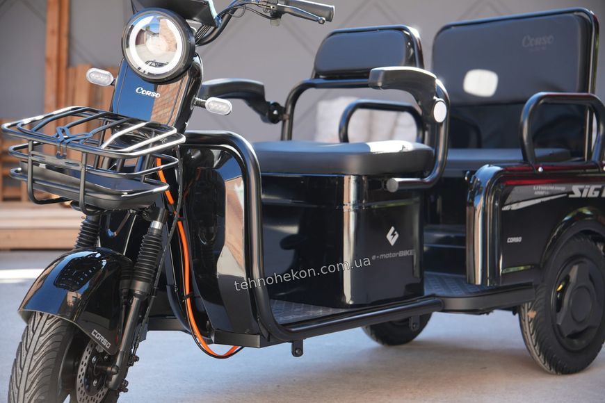 Електричний трицикл Corso &laquo;Sig L&raquo; SL-025113 , двигун 1200W, акумулятор 72V/24Ah літій-залізно-фосфатний, колеса 300-10 192022 фото
