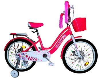 Велосипед 2-х колісний 20" "Corso Nice" NC-20369 сталева рама, дискові гальма, дод. колеса, дзвоник, кошик 194013 фото