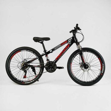 Велосипед Corso &laquo;PRIMARY&raquo; 24" дюймів PRM-24020(1) рама сталева 11&rsquo;&rsquo;, обладнання Saiguan 21 швидкість, 138027 фото