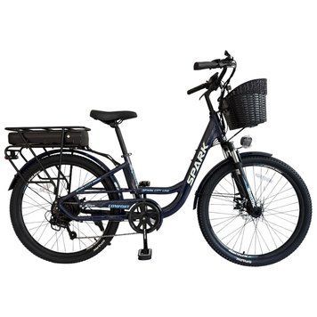 Велосипед з електромотором SPARK E-CITY COMFORT 17" 48V/500W/12,8Ah темно-синій 218745 фото