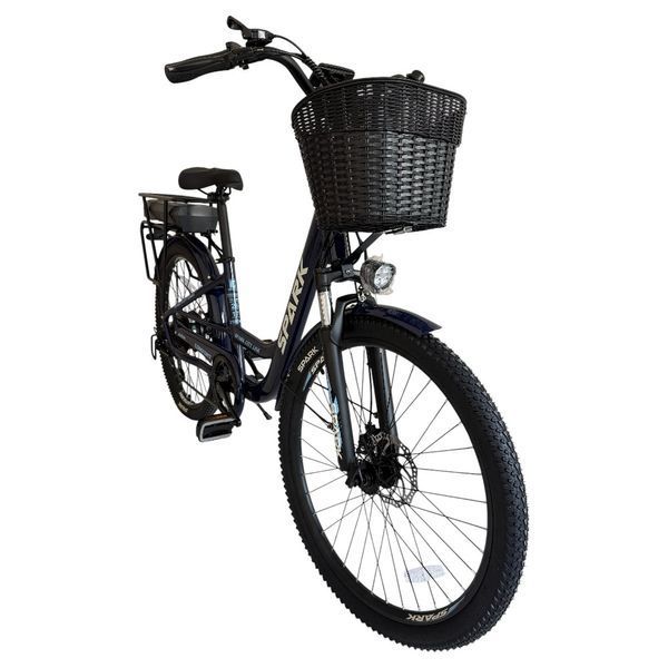 Велосипед з електромотором SPARK E-CITY COMFORT 17" 48V/500W/12,8Ah темно-синій 218745 фото